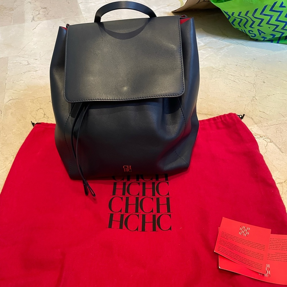 Carolina Herrera Navy Backpack